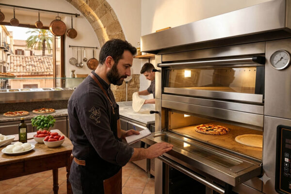 Forno elettrico con piano refrattario